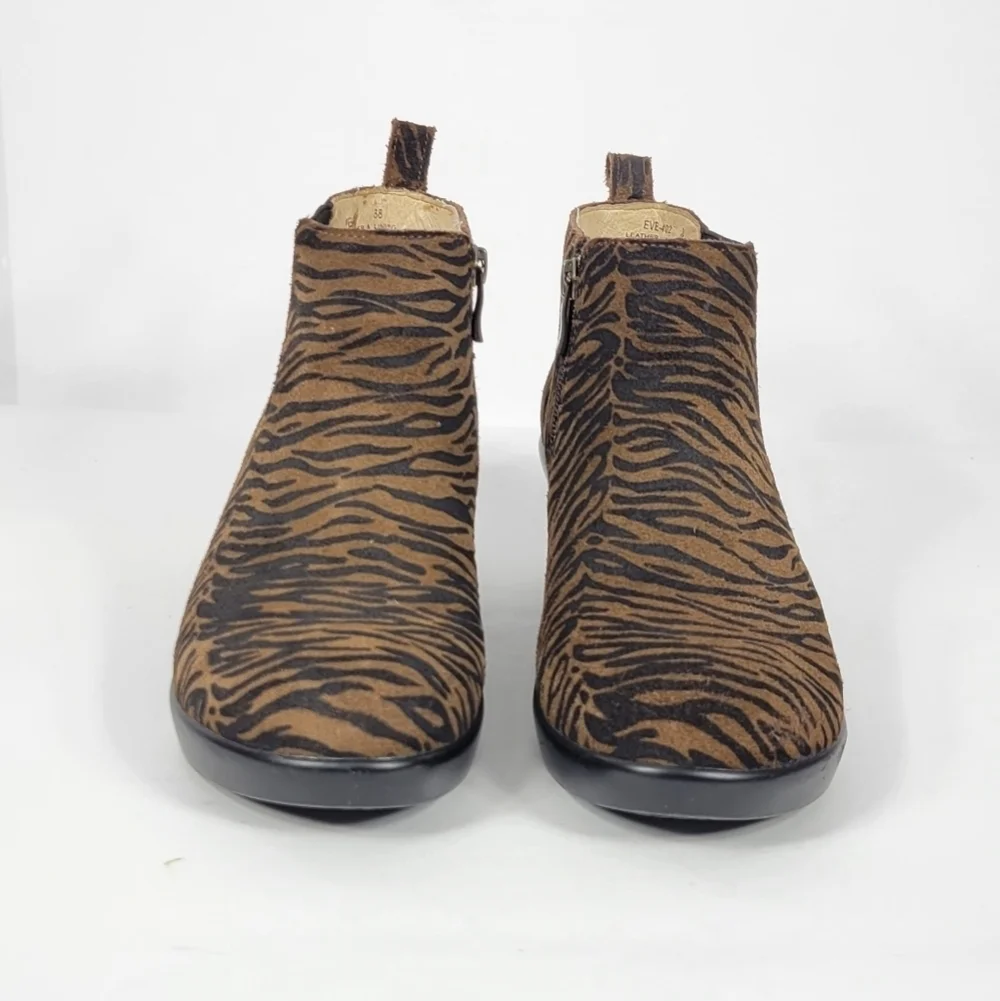Alegria Zebra Pattern Ankle Boots #786 Size EU 38 (US 8-8.5)